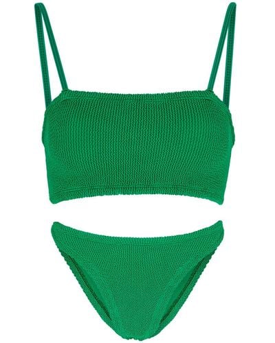 Hunza G Gigi Seersucker Bikini - Green