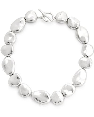 AGMES Coni Sterling Necklace - White
