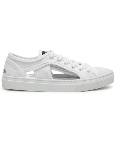 Vivienne Westwood Brighton Cut-Out Canvas Trainers - White