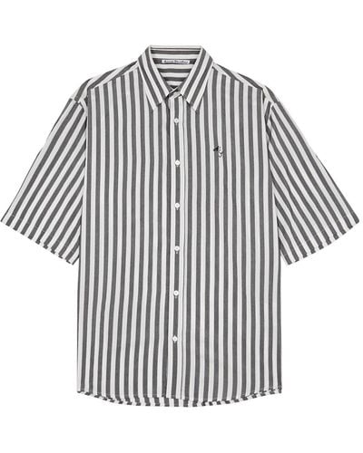 Acne Studios Sandrok Striped Jersey Shirt - White