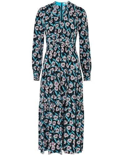 Diane von Furstenberg Gil Floral-print Jersey Midi Dress - Blue