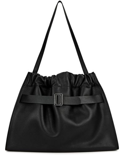 Boyy Scrunchy Jumbo Leather Shoulder Bag - Black