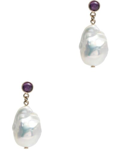 Chloé Darcey Embellished Drop Earrings - White
