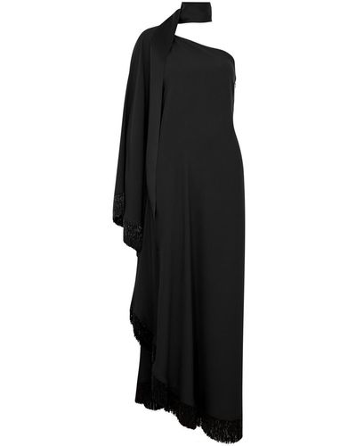 ‎Taller Marmo Ubud New Orleans Fringe-trimmed Maxi Dress - Black