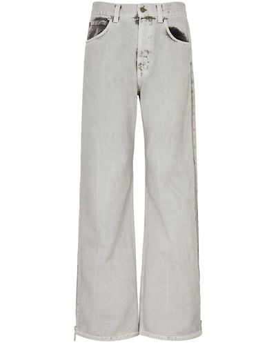 Haikure Triumph Bleached Straight-Leg Jeans - Grey