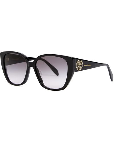 Alexander McQueen Oversized Sunglasses, Sunglasses - Black
