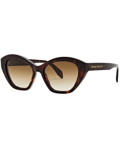 Alexander McQueen Cat-eye Sunglasses - Brown