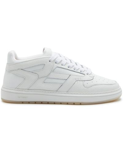 Represent Reptor Paneled Leather Sneakers - White