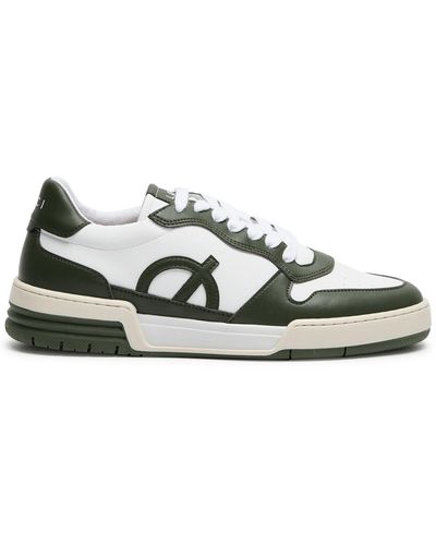 Løci Atom Panelled Faux Leather Trainers - White