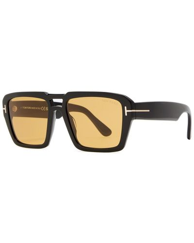 Tom Ford Redford Square-Frame Sunglasses - Metallic