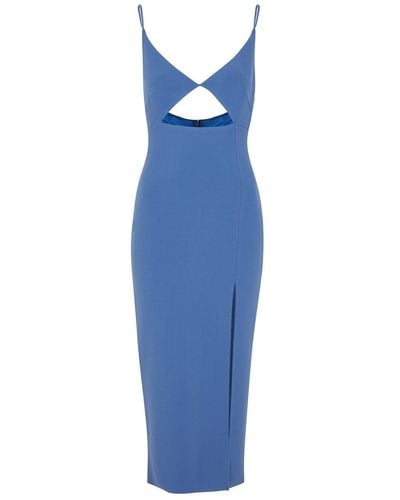 Bec & Bridge Josette Blue Cut-out Midi Dress
