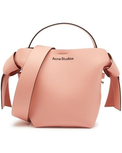 Acne Studios Musubi Mini Leather Top Handle Bag - Pink