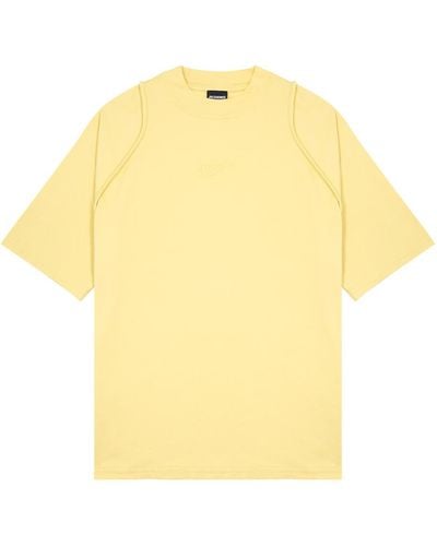 Jacquemus Le T-shirt Carmague Logo Cotton T-shirt - Yellow