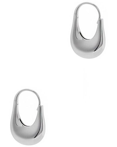 BY PARIAH The Jug Mini Sterling Hoop Earrings - White
