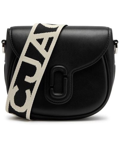 Marc Jacobs The J Marc Small Leather Saddle Bag - Black