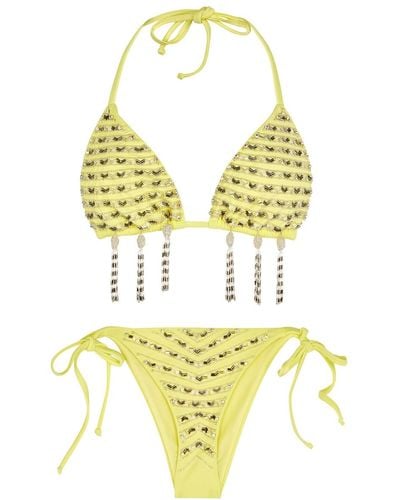 Oceanus Claudette Embellished Bikini - Metallic