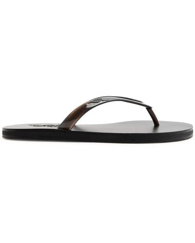 Ancient Greek Sandals Saionara Jelly Rubber Flip Flops - Black