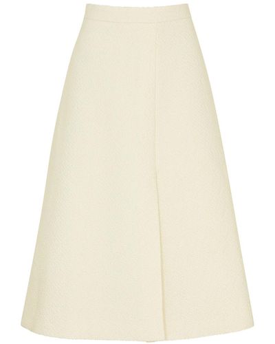 Emilia Wickstead Torina Cotton-Blend Midi Skirt - Natural