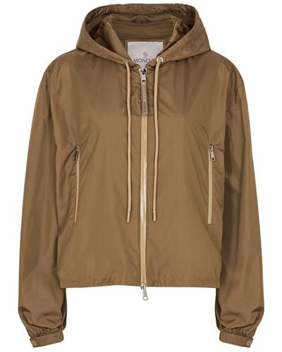 Moncler Vernois Hooded Shell Jacket - Brown