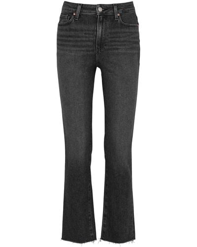 PAIGE Cindy Cropped Straight-leg Jeans - Gray