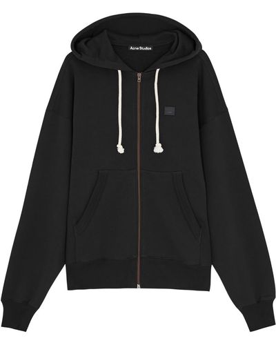 Acne Studios Hooded Cotton Sweatshirt - Black