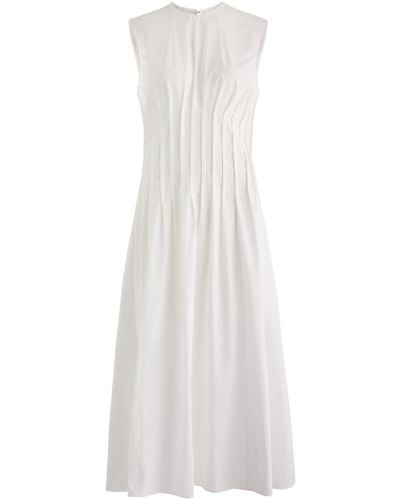 Khaite Wes Cotton Midi Dress - White