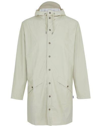 Rains Long Rubberised Raincoat - White