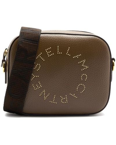 Stella McCartney Stella Logo Small Faux Leather Camera Bag - Brown