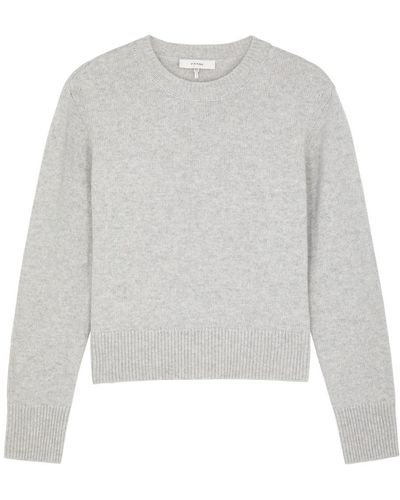FRAME Clean Cashmere Sweater - White