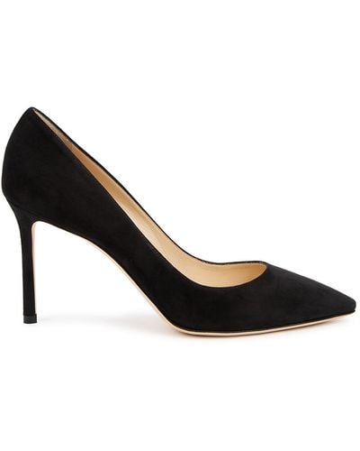 Jimmy Choo Romy 85 Suede Court Shoes - Black