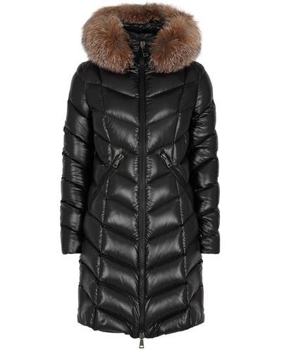 Moncler Fulmarus Shearling-Trimmed Quilted Shell Jacket - Black