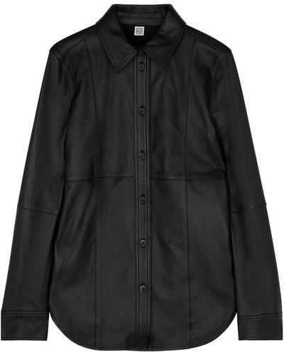 Totême Totême Leather Shirt - Black