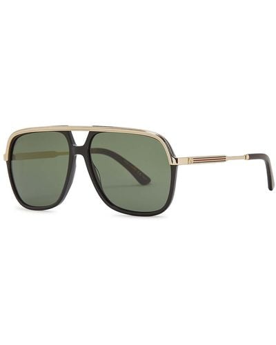 Gucci Aviator-Style Sunglasses, Sunglasses, , Lenses - Green