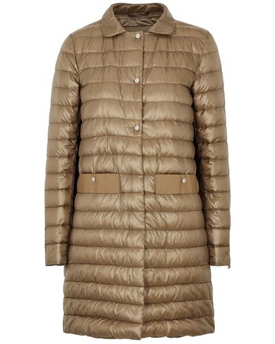 Herno Ultralight Quilted Shell Coat - Natural