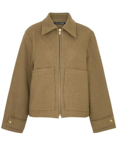 Kassl Wool-blend Felt Jacket - Natural
