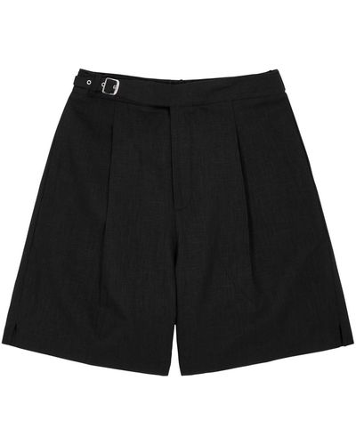 Gusari Côte D'Azur Linen Shorts - Black