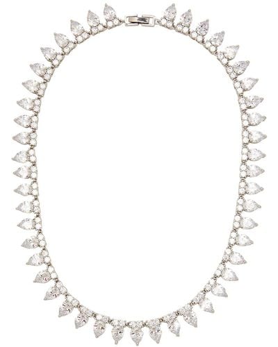 Fallon Monarch Heart Rivière Embellished Necklace - White