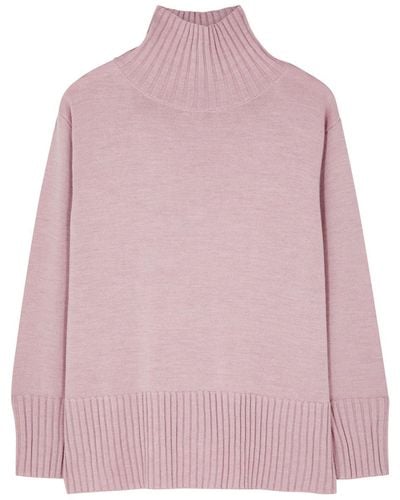 Eileen Fisher High-neck Wool Sweater - Pink