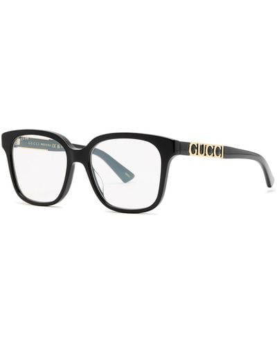 Gucci Square-Frame Optical Glasses - Black