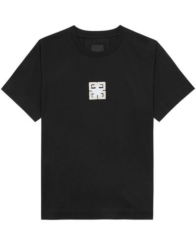 Givenchy 4G Stars Logo Cotton T-Shirt - Black