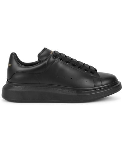Alexander McQueen Oversized Leather Trainers, Trainers - Black