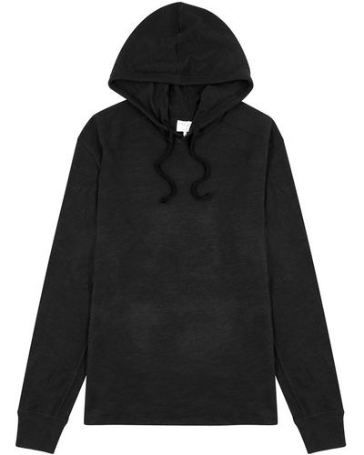 Rag & Bone Flame Hooded Slubbed Cotton Sweatshirt - Black