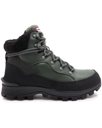 HUNTER Explorer Leather Hiking Boots - Black