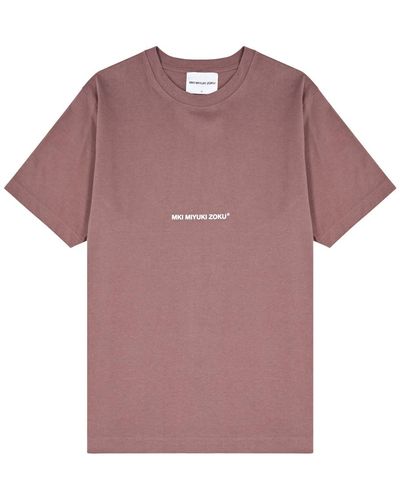 MKI Miyuki-Zoku Logo-print Cotton T-shirt - Pink
