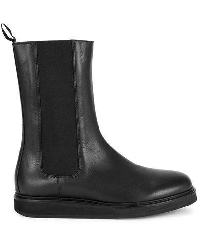 LEGRES Leather Chelsea Boots - Black