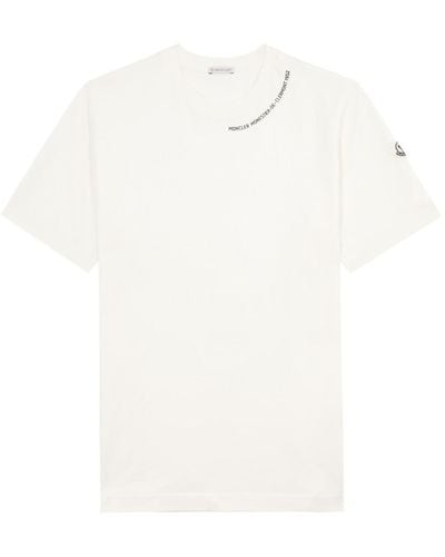Moncler Logo Cotton T-Shirt - White