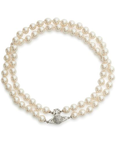 Vivienne Westwood Graziella Orb-embellished Pearl Choker - White