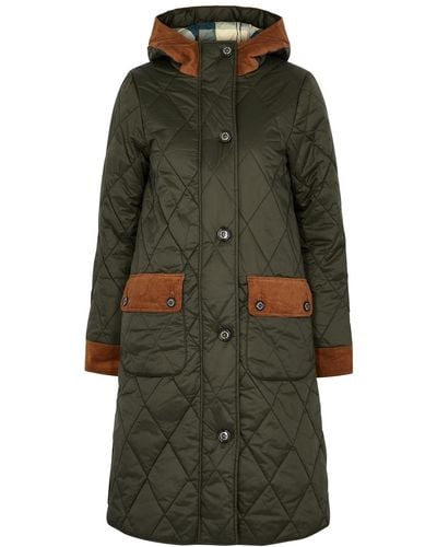 Barbour Mickley Quilted Shell Coat - Green