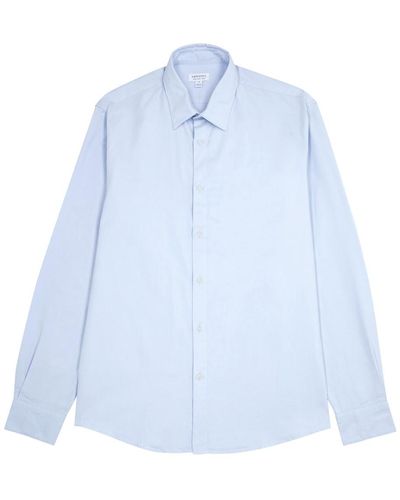 Sunspel Cotton Oxford Shirt - Blue