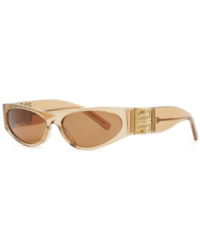 Givenchy Oval-frame Sunglasses - Natural